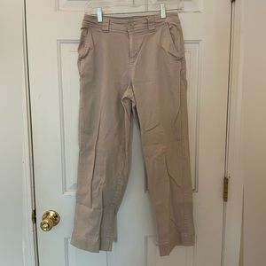 Khaki straight leg pants